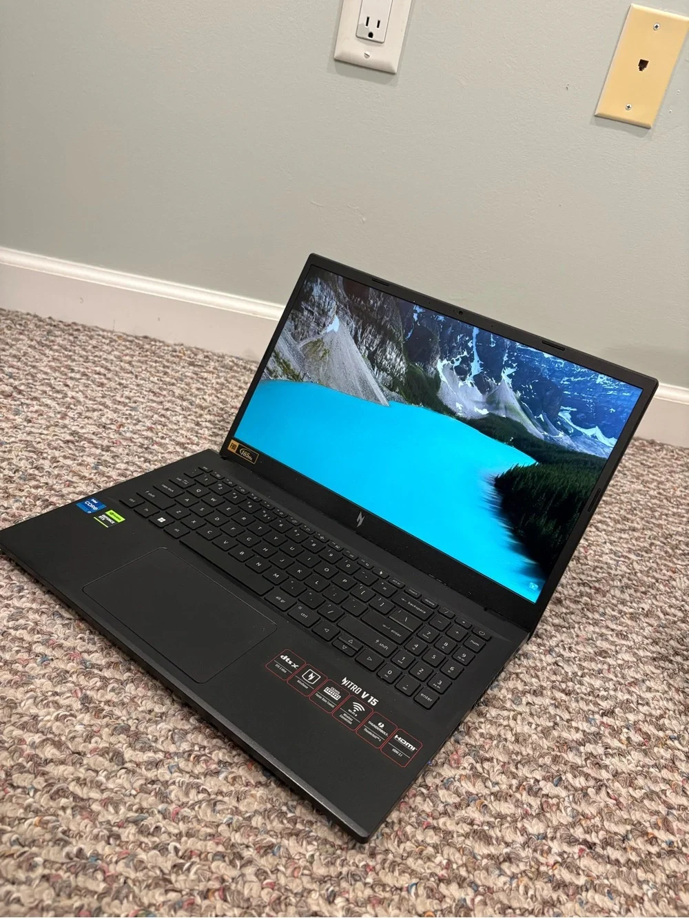 ASUS Black Gaming Laptop with Blue Display Accent